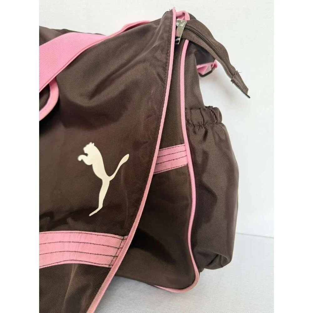 Puma Sport Diaper Bag Brown Pink Baby Changing Bag Large Travel Mommy Bag Multi